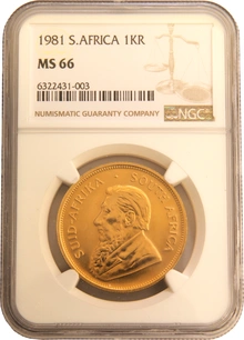 1981 Krugerrand Gold Coin 1oz NGC MS66