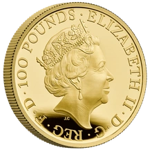 2021 1oz Completer Gold Coin Queen's Beasts Proof Boxed