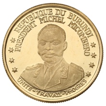 1967 Burundi Proof Gold Coin Set Boxed