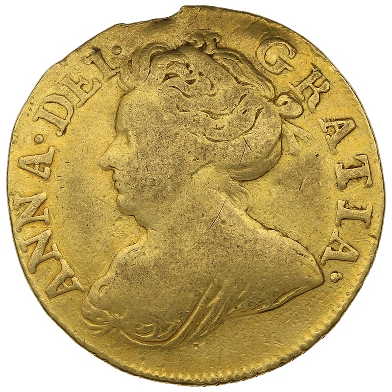 1711 Queen Anne Half Guinea Gold Coin