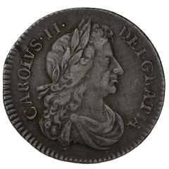 1683 Silver Sixpence Coin Charles II