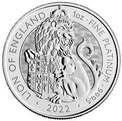 2022 Lion of England Platinum Coin Tudor Beasts 1oz