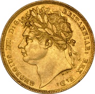 1823 Gold Sovereign - George IV Laureate Head