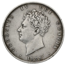 1829 George IV Silver Half Crown