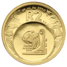 2006 South Africa Gold Proof 1/4oz R2 World Cup Boxed