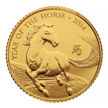 2014 Year of the Horse Gold Coin 1/10oz Royal Mint Lunar Series Boxed