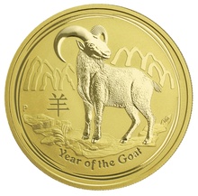 2015 Year of the Goat Gold Coin 1oz Perth Mint Australian Lunar Series