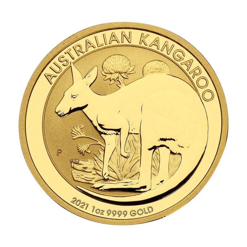 2021 1oz Australian Kangaroo Gold Nugget Coin