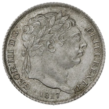 1817 Silver Sixpence Coin George III