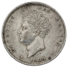 1825 Silver Shilling Coin George IV