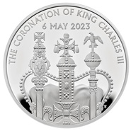 2023 £5 Silver Crown Coronation of King Charles III Proof Piedfort Coin Boxed