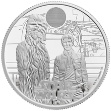 2024 1oz Han Solo & Chewbacca Boxed Star Wars Proof Silver Coin Boxed