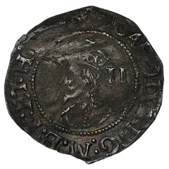 1645-1646 Charles I Silver Half Groat Twopence Hammered mm Sun
