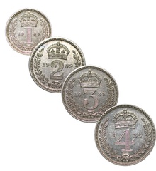 George V 1939 Silver Maundy Set Uncirculated Boxed