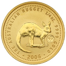 2006 1/4oz Australian Kangaroo Gold Nugget Coin