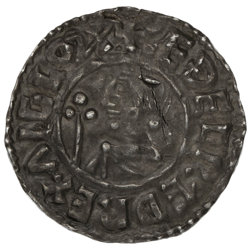 978-1016 Aethelred II Silver Penny Hammered Crux Type Edsige Winchester