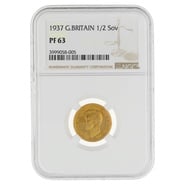 1937 Proof Gold Half Sovereign NGC PF63