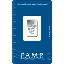 2.5g Silver Bar PAMP Rosa Minted