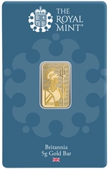 NEW 5g Gold Britannia Minted Bar
