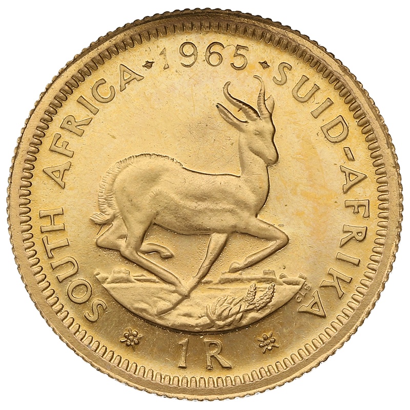 1965 R1 Gold Coin 1 Rand South Africa