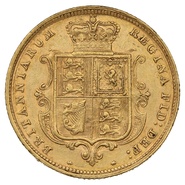 1883 Half Sovereign Victoria Young Head Shield Back - London