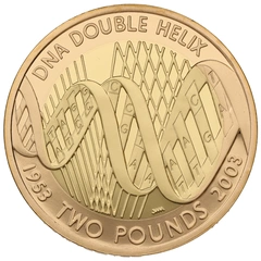 2003 Proof £2 Coin Gold Double Sovereign DNA Double Helix