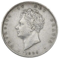 1826 Silver Half Crown Coin George IV