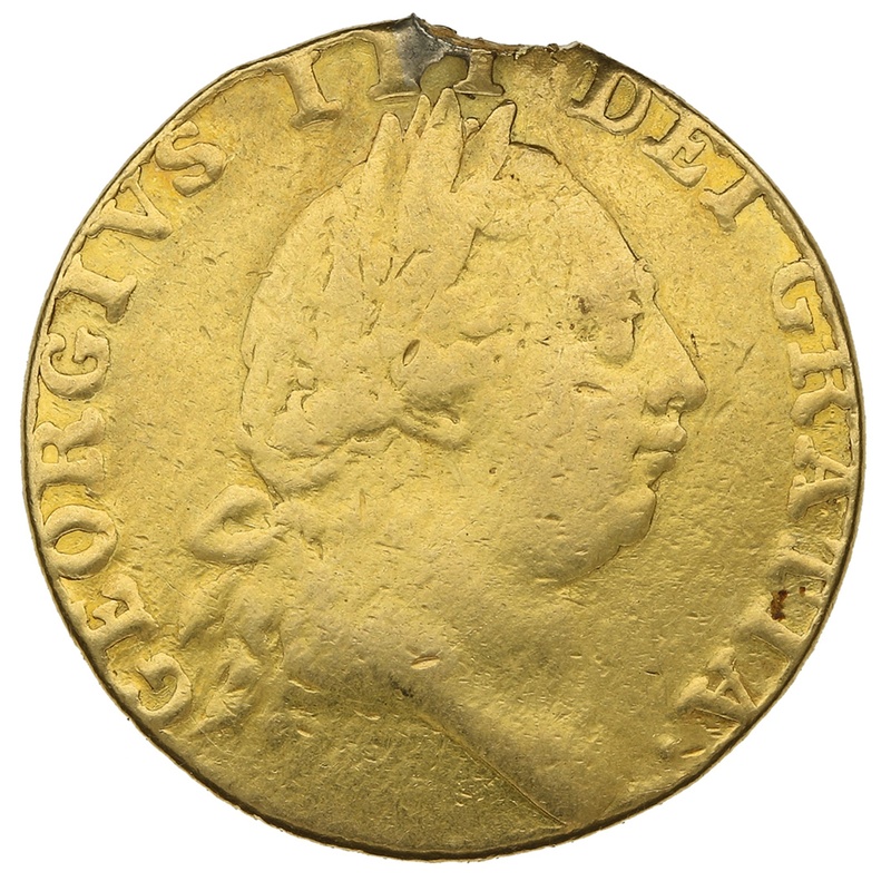 1787 George III Gold Guinea - Good