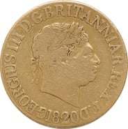 1820 Gold Sovereign Coin George III Fine