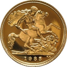 1985 Proof Gold Half Sovereign Boxed