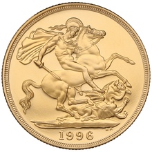 1996 Proof Gold Sovereign 4 Coin Set Boxed