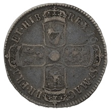 1687 Silver Half Crown Coin James II TERTIO