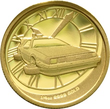 Perth Mint 2015 Back to the Future Delorean 1/4oz Gold Proof Coin Boxed