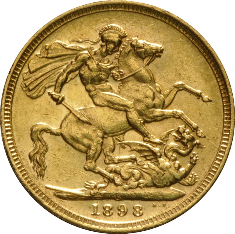1898 Gold Sovereign Coin Queen Victoria Old Head Sydney