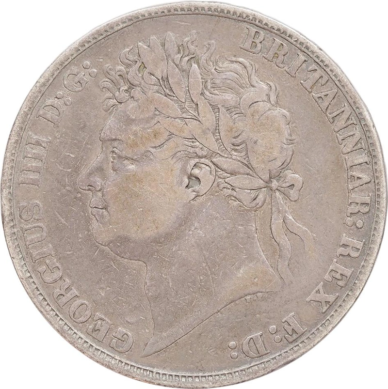 1822 Silver Crown Coin George IV Fine