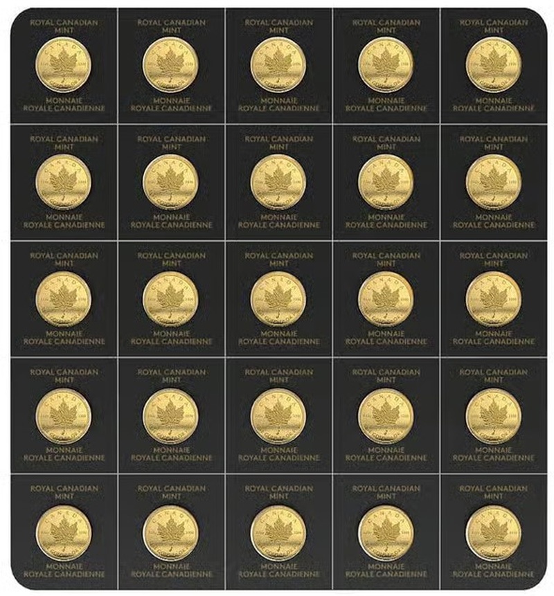 2024 MapleGram 25 x 1 Gram Gold Coins
