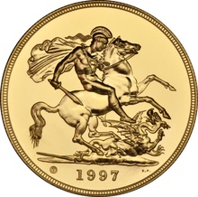 1997 Gold £5 Coin Brilliant Uncirculated Boxed