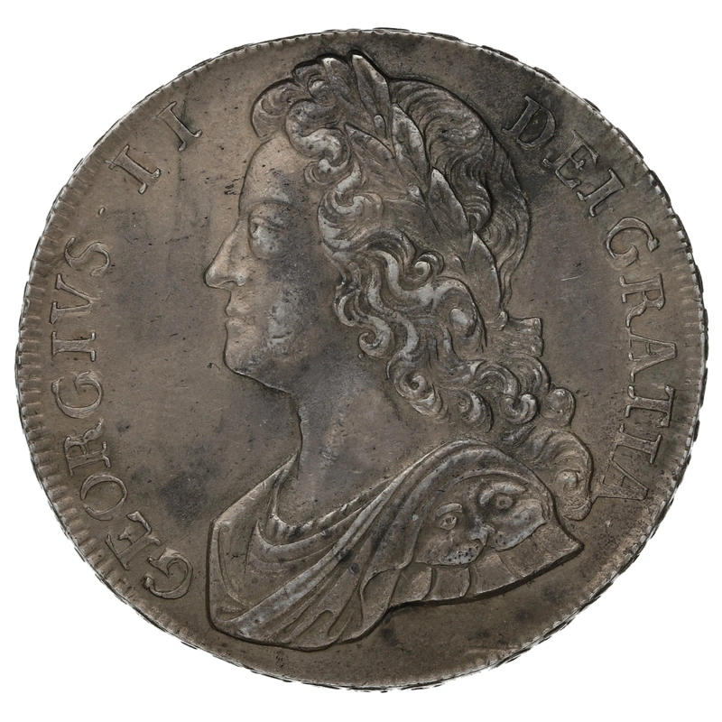 1741 Silver Crown Coin George II D. QVARTO