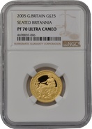 2005 Proof 1/4oz Gold Britannia Coin NGC PF70