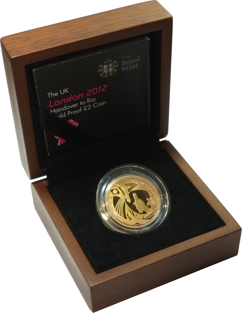 2012 Proof £2 Gold Coin London Rio Olympic Handover Ceremony Boxed