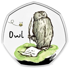 2021 Proof 50p Silver Coin Owl Boxed