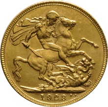 1923 Gold Sovereign Coin George V Melbourne