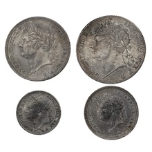 1827 Silver Maundy Money Coin Set George IV