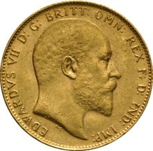 1906 Gold Sovereign Coin Edward VII Perth