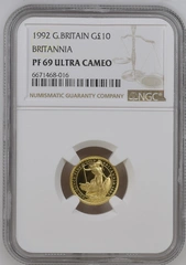 1992 Proof 1/10oz Gold Britannia Coin NGC PF69