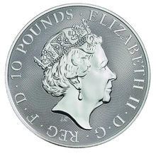2019 10oz Unicorn of Scotland Silver Coin Queen's Beasts