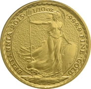 2015 1/10oz Gold Britannia Coin