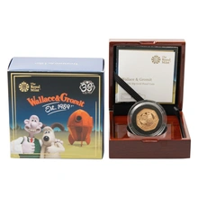 2019 Wallace and Gromit Fifty Pence 50p Proof Gold Coin Boxed