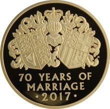 2017 Platinum Wedding Anniversary 5oz Proof Gold £10 Coin Boxed