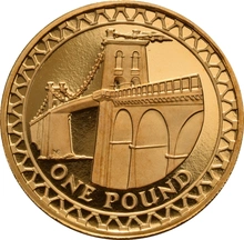 2004-2007 Proof Gold £1 Pound Coin Bridges 4 Coin Set Boxed